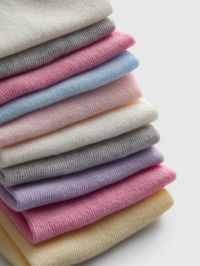 10pk Flat Seam Sneaker Socks