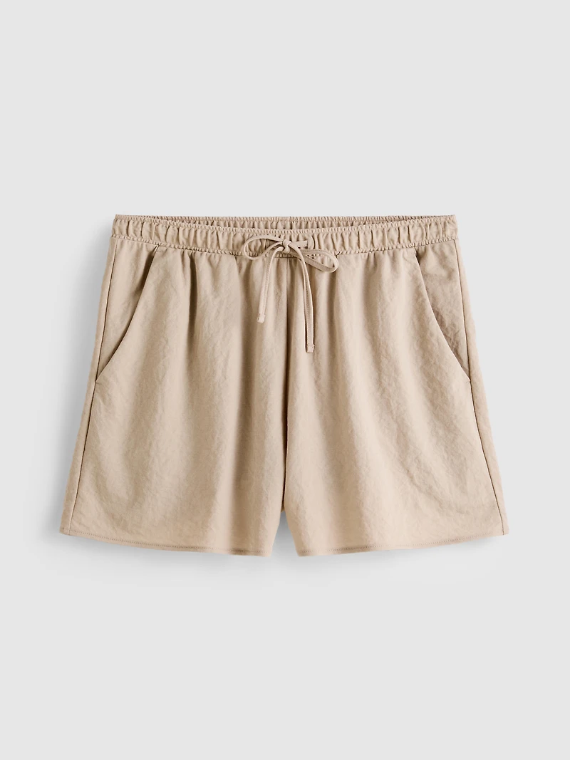 Textured Drawstring Shorts