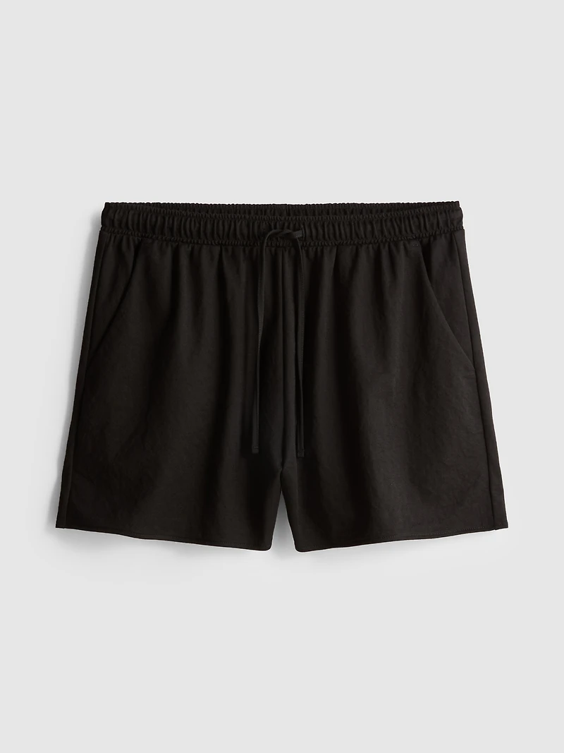 Textured Drawstring Shorts