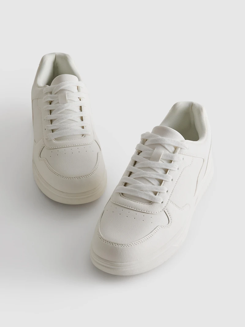 Paneled Low-Top Sneakers