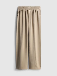 Elastic Waist Wide-Leg Pants