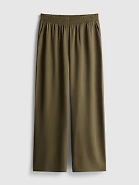 Elastic Waist Wide-Leg Pants