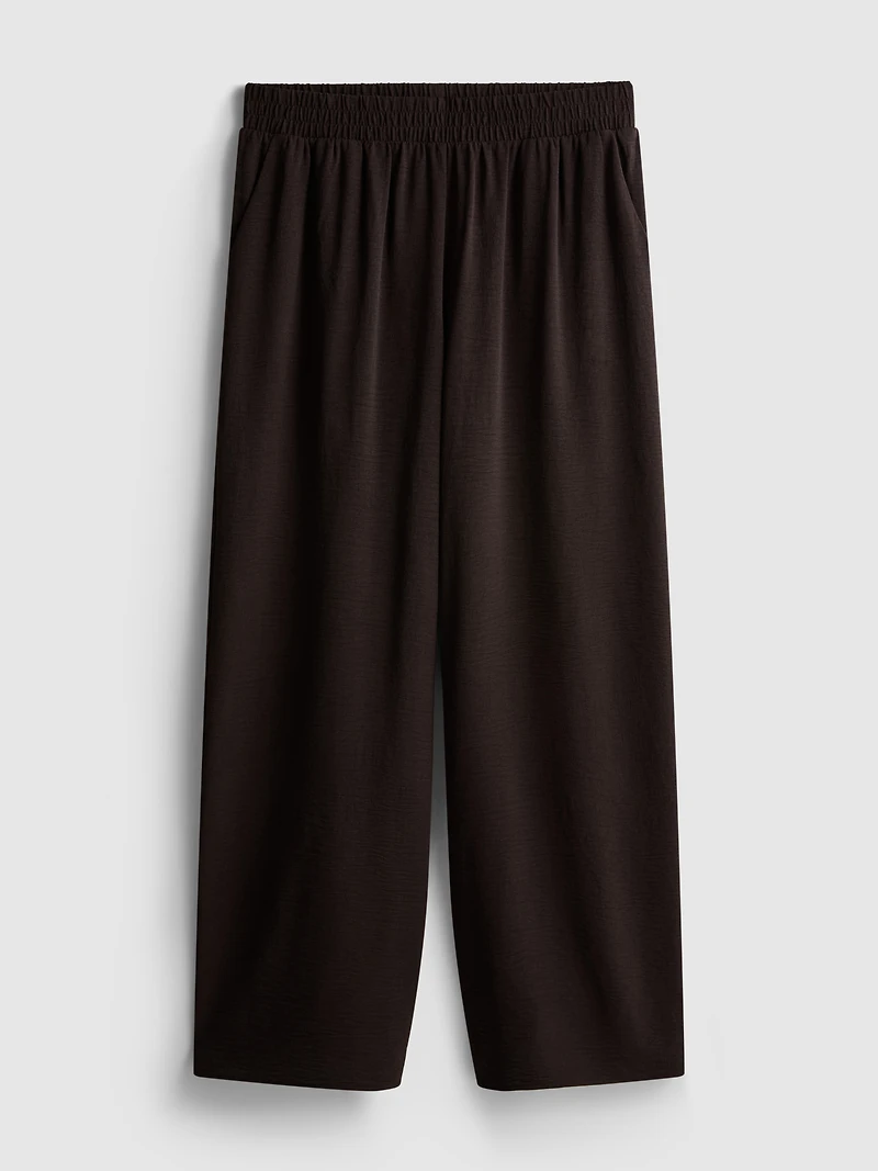 Elastic Waist Wide-Leg Pants