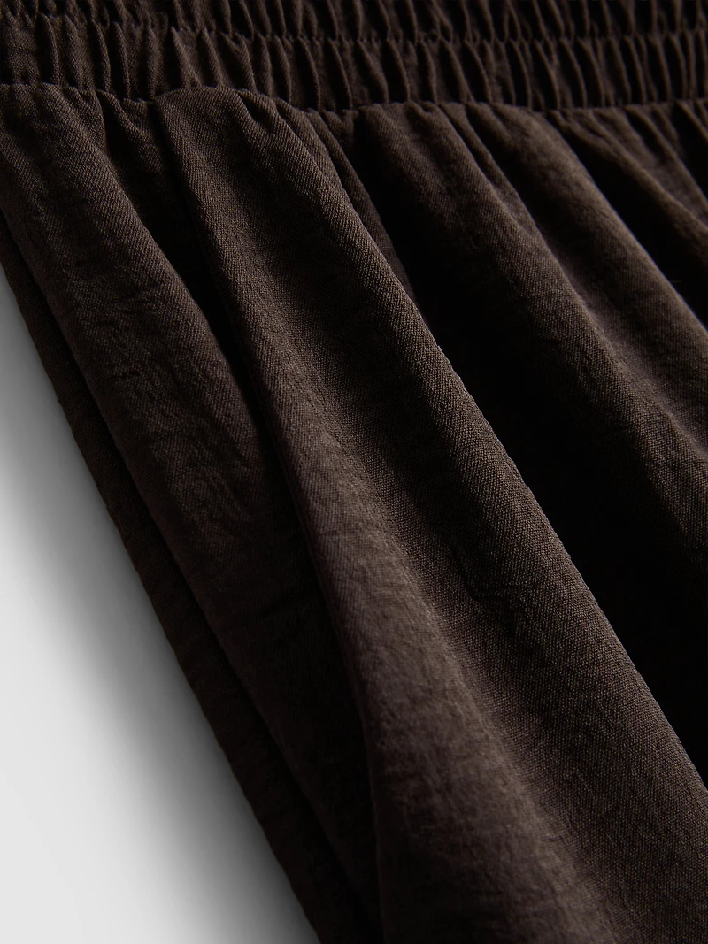Elastic Waist Wide-Leg Pants