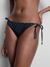 Printed Side-Tie Bikini Bottoms
