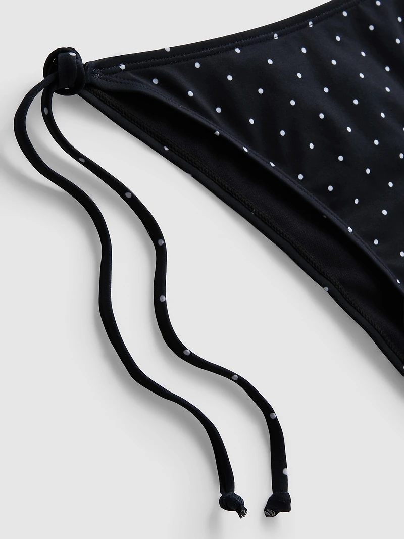 Printed Side-Tie Bikini Bottoms