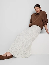 Cotton Tiered Maxi Peasant Skirt