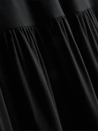 Cotton Tiered Maxi Peasant Skirt