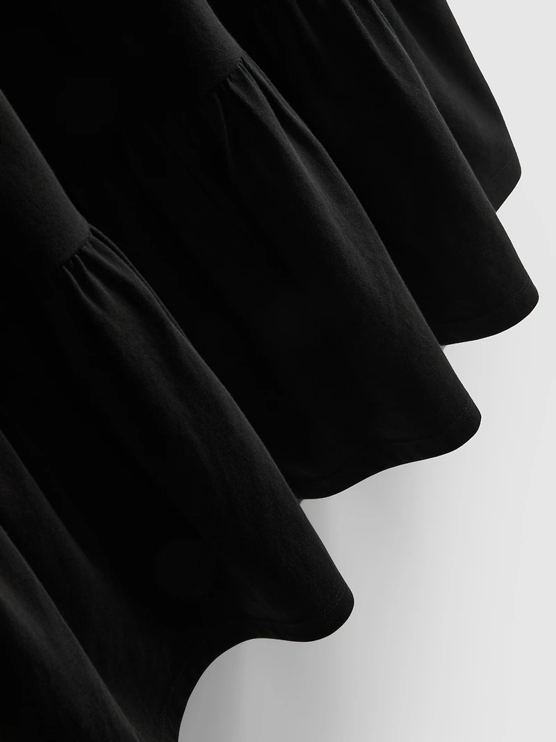 Cotton Tiered Maxi Peasant Skirt