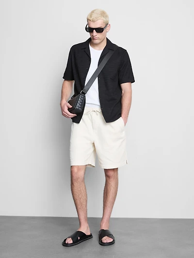 Short Sleeve Textured Shirt