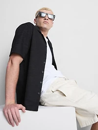 Short Sleeve Textured Shirt