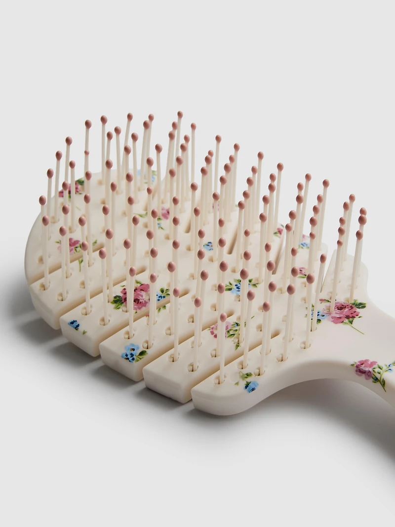 Mini Floral Print Vented Paddle Hair Brush