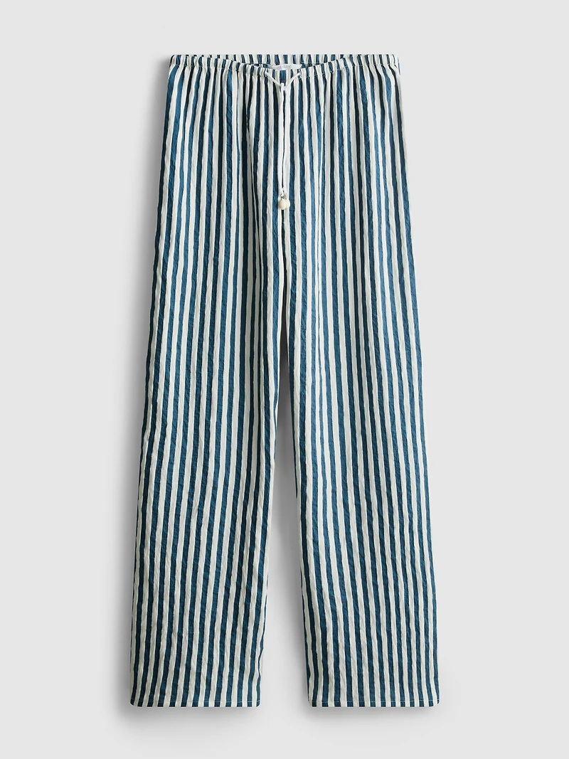 Textured Stripe Beach Pants