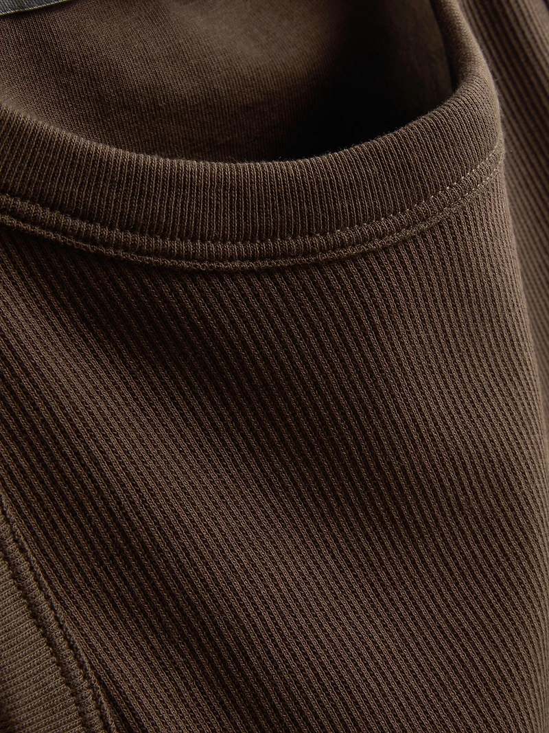 Ribbed Built-In Bra Racerback Tank