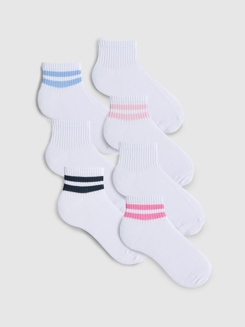 7pk Quarter Sports Socks