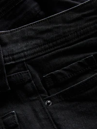 Cotton Denim Flared Mid-Rise Jeans