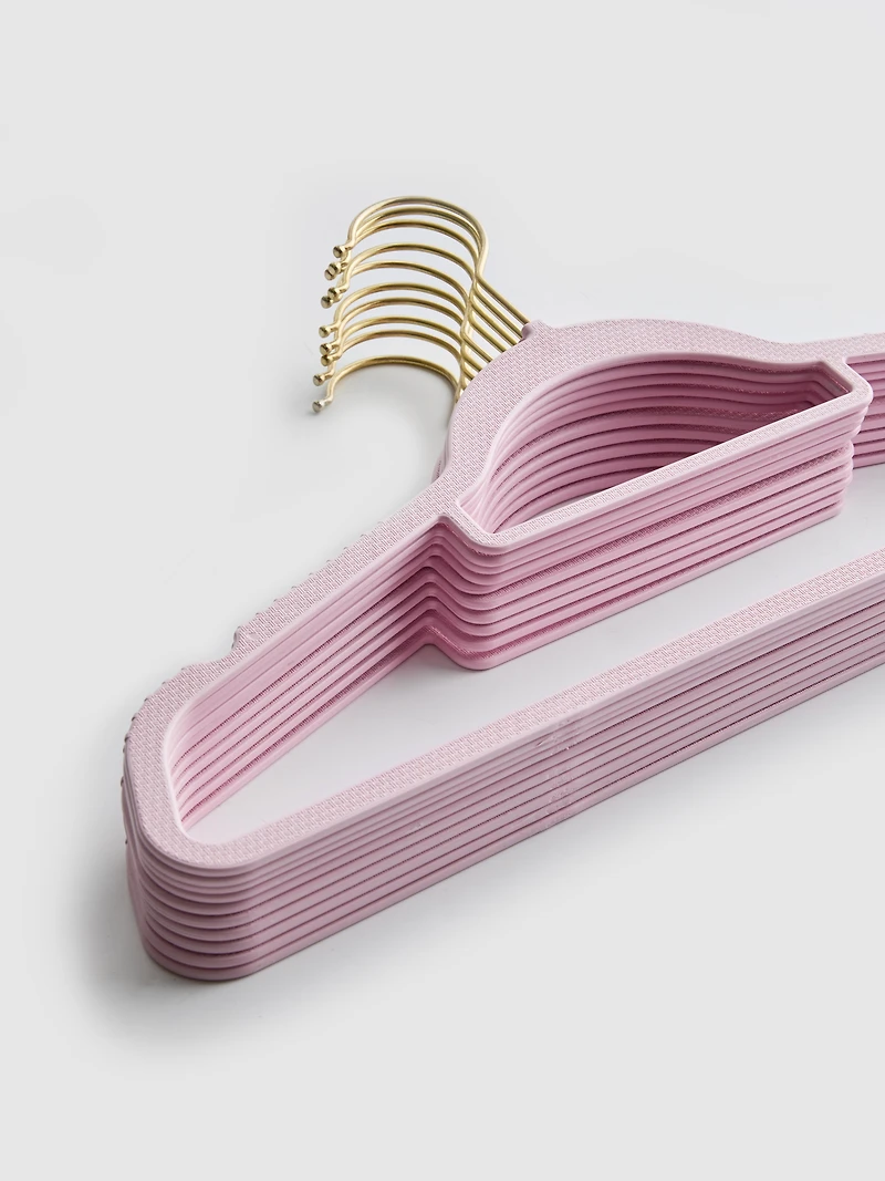 Blush 10-Pack Clothes Hangers