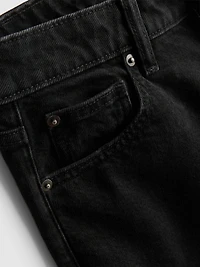 Denim Cropped Wide-Leg Jeans