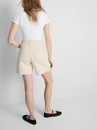 Cotton Denim Bermuda Shorts