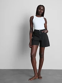 Cotton Denim Bermuda Shorts