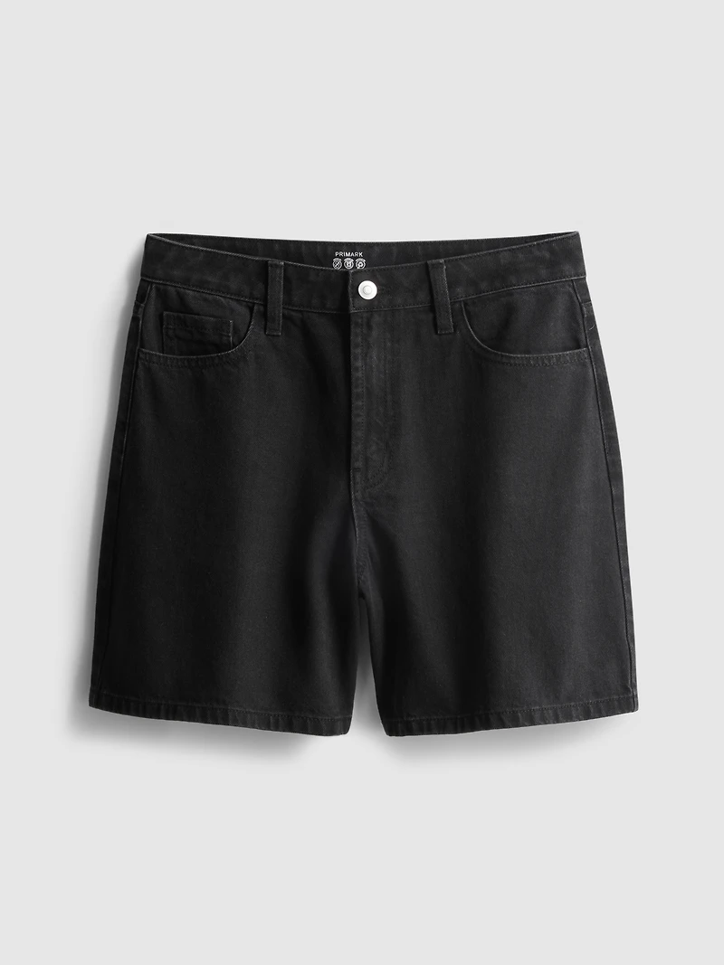Cotton Denim Bermuda Shorts