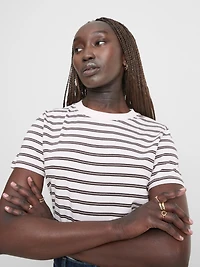 Striped Cotton Crewneck Tee