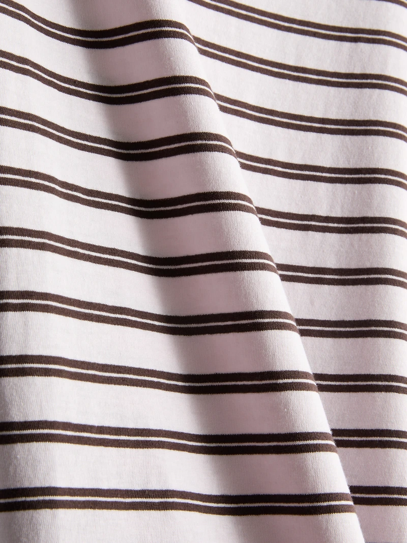Striped Cotton Crewneck Tee