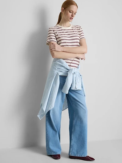 Striped Cotton Crewneck Tee