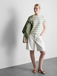 Striped Cotton Crewneck Tee