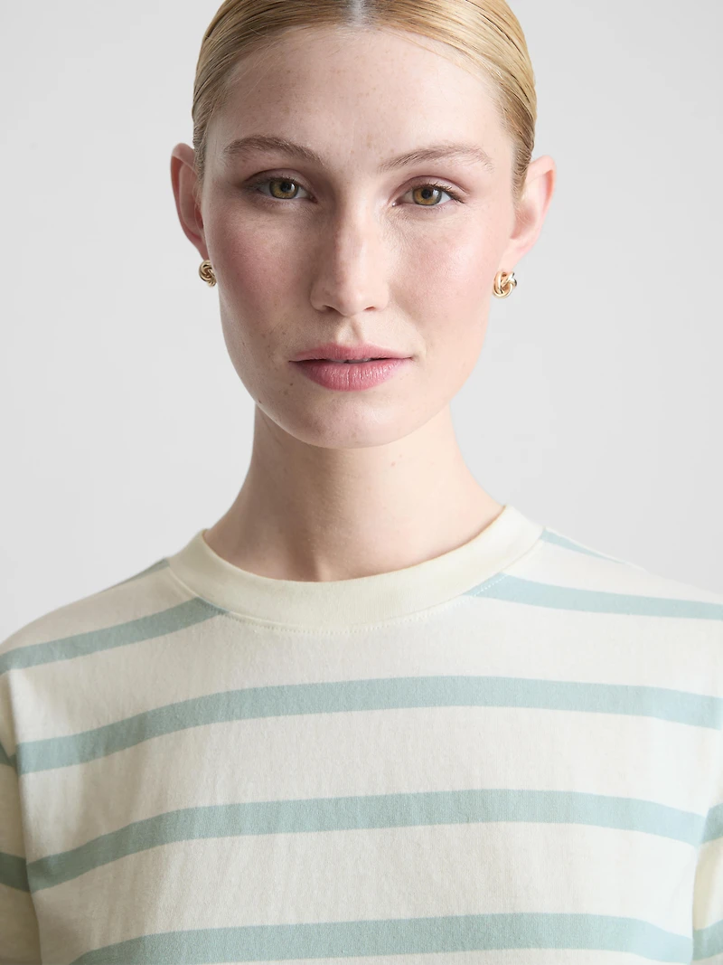 Striped Cotton Crewneck Tee