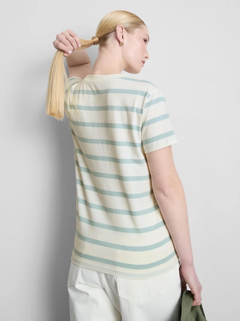 Striped Cotton Crewneck Tee