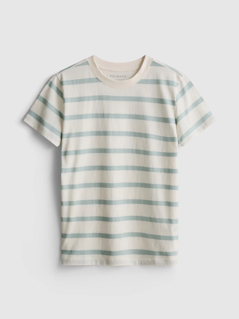 Striped Cotton Crewneck Tee