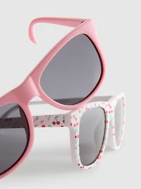 2-Pack Square Frame Sunglasses