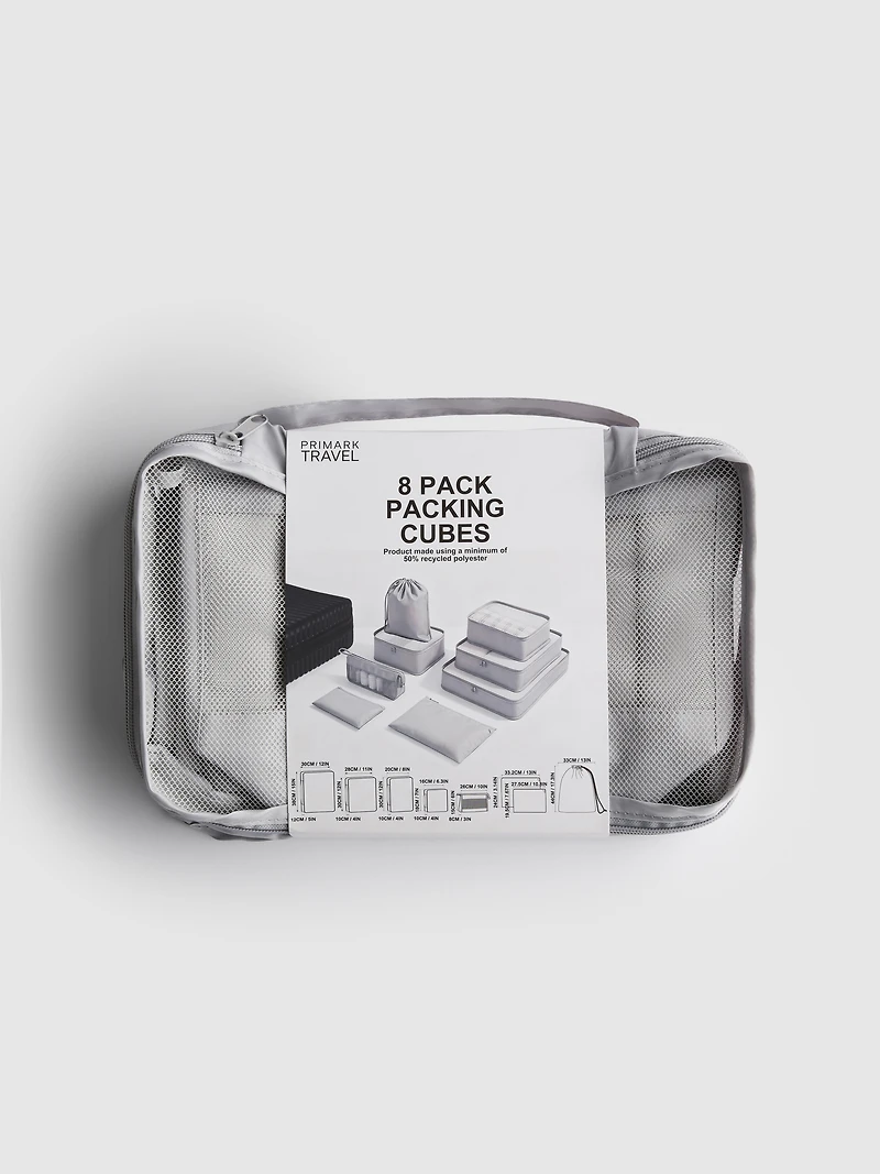 8pk Travel Packing Cubes