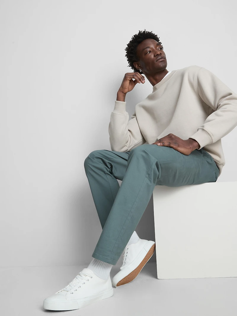 Men's Green Slim Chinos