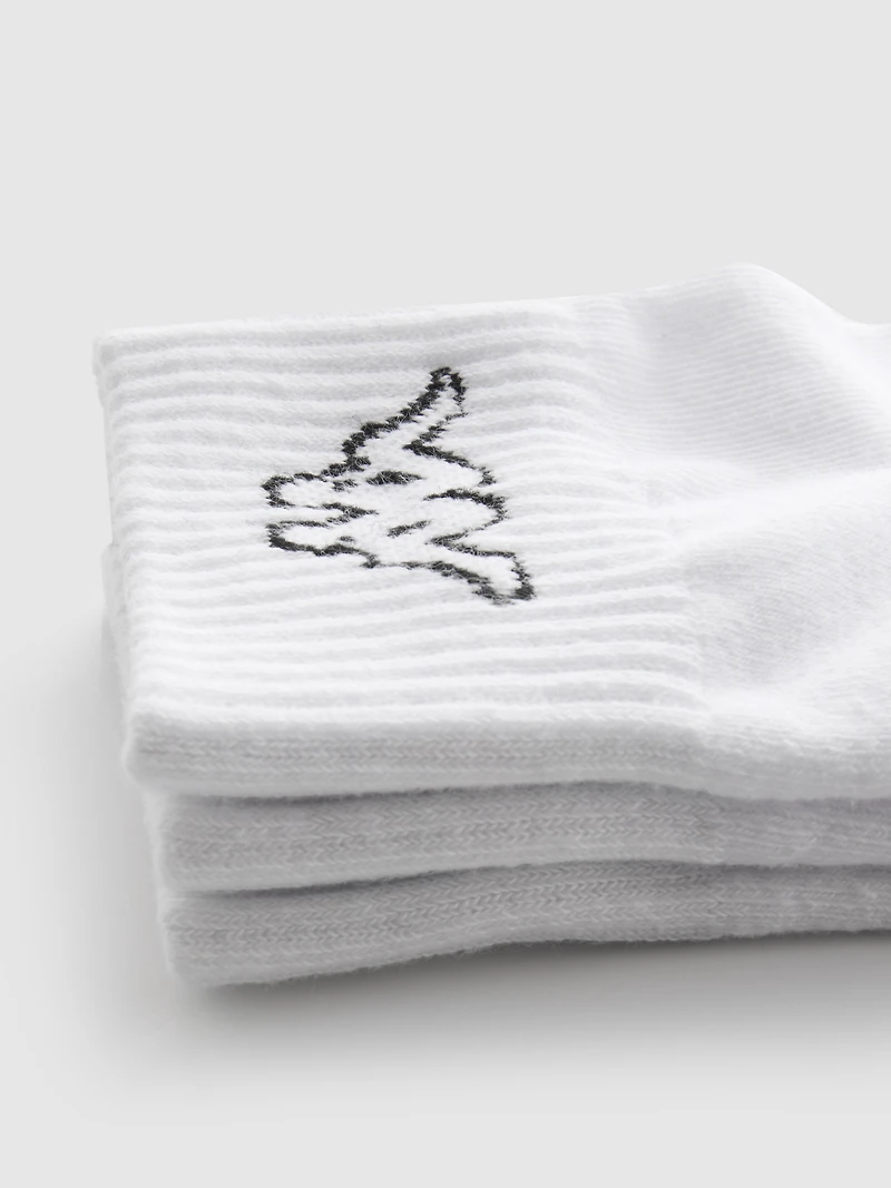 3-Pack Kappa x Primark Quarter Crew Socks