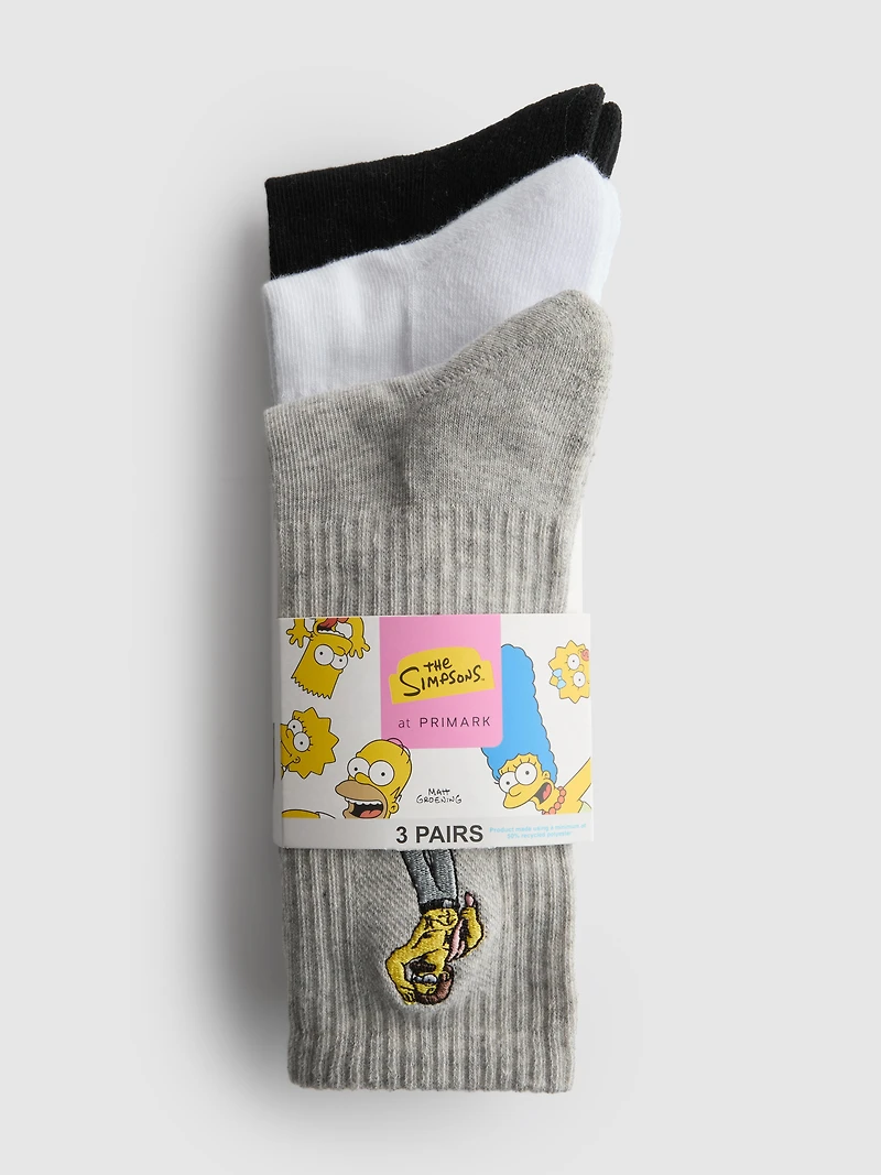 3pk The Simpsons Shredded Ned Ribbed Socks