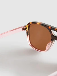 Acrylic Aviator-Style Sunglasses