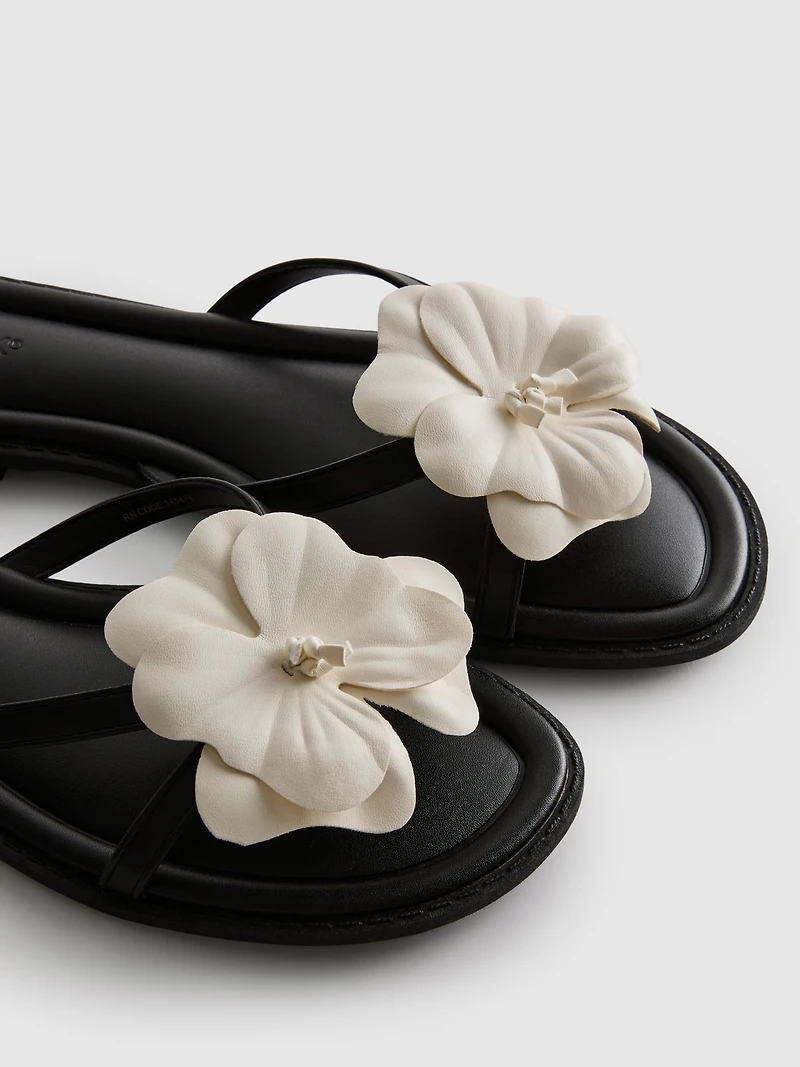 Flower Mule Sandals