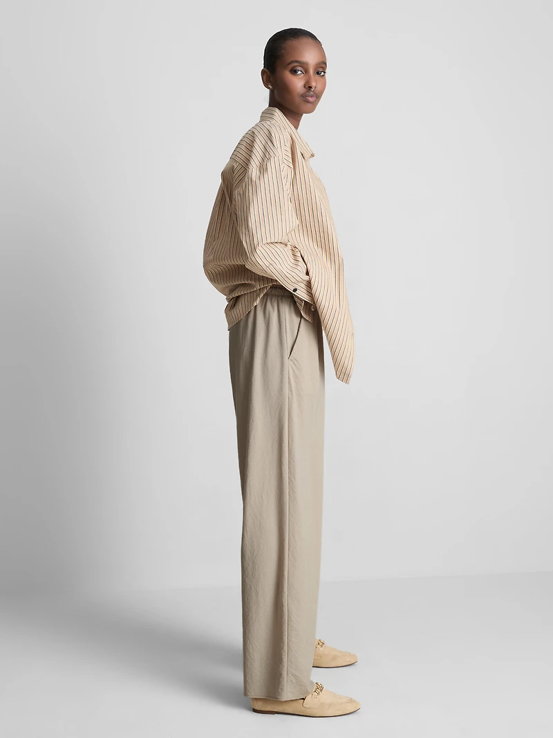 Textured Wide Leg Pants