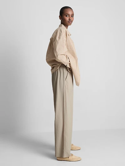 Textured Wide Leg Pants