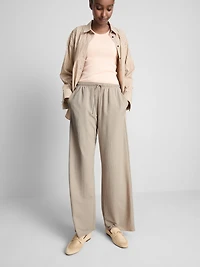 Textured Wide Leg Pants