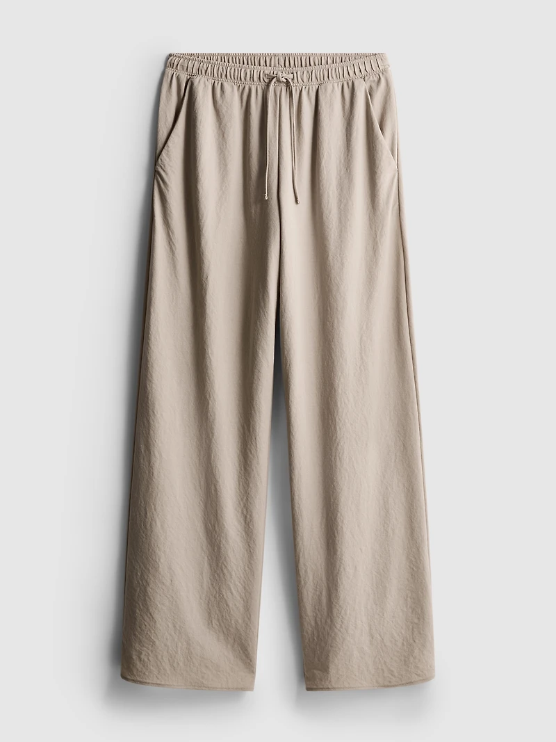 Textured Wide Leg Pants