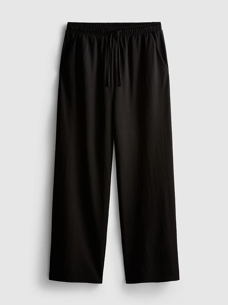 Textured Wide Leg Pants