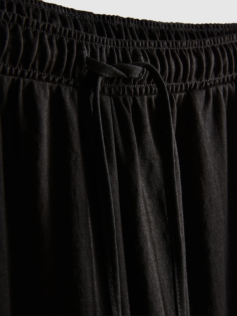 Textured Wide Leg Pants