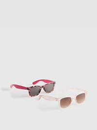 2pk D-Frame Sunglasses