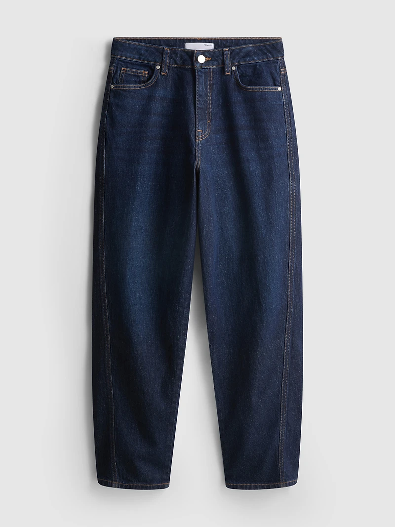 Cotton Denim Tapered Straight Leg Jeans