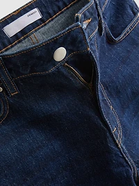 Cotton Denim Tapered Straight Leg Jeans