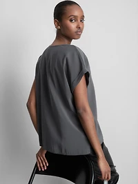 Crew Neck Roll Sleeve Tee