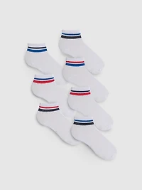 7pk Stripe Quarter Socks